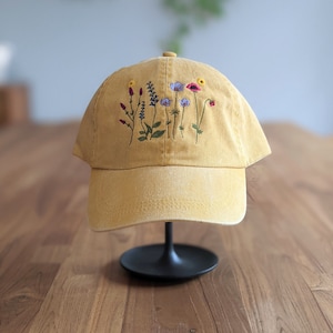 Wildflower cap embroidered flower dad cap image 8