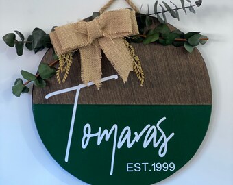 Monogrammierter Türaufhänger