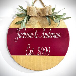 Monogrammed Door Hanger