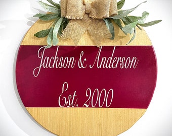 Monogrammierter Türaufhänger