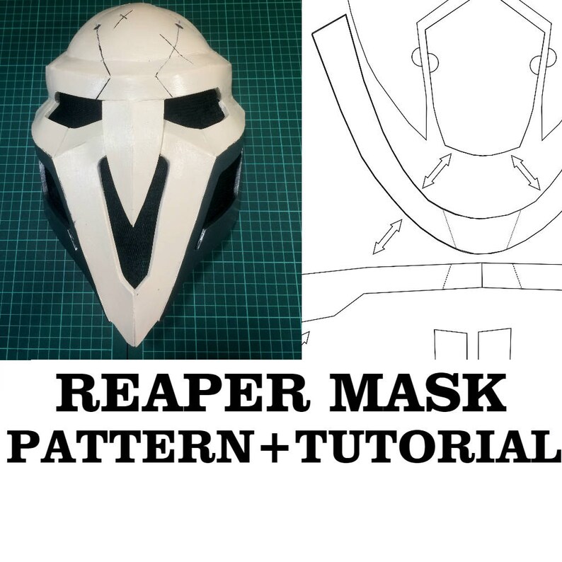 Reaper Overwatch Mask Pattern Cosplay Costume DIY Printable | Etsy