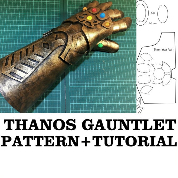 diy infinity thanos gauntlet cosplay fun pattern printable etsy