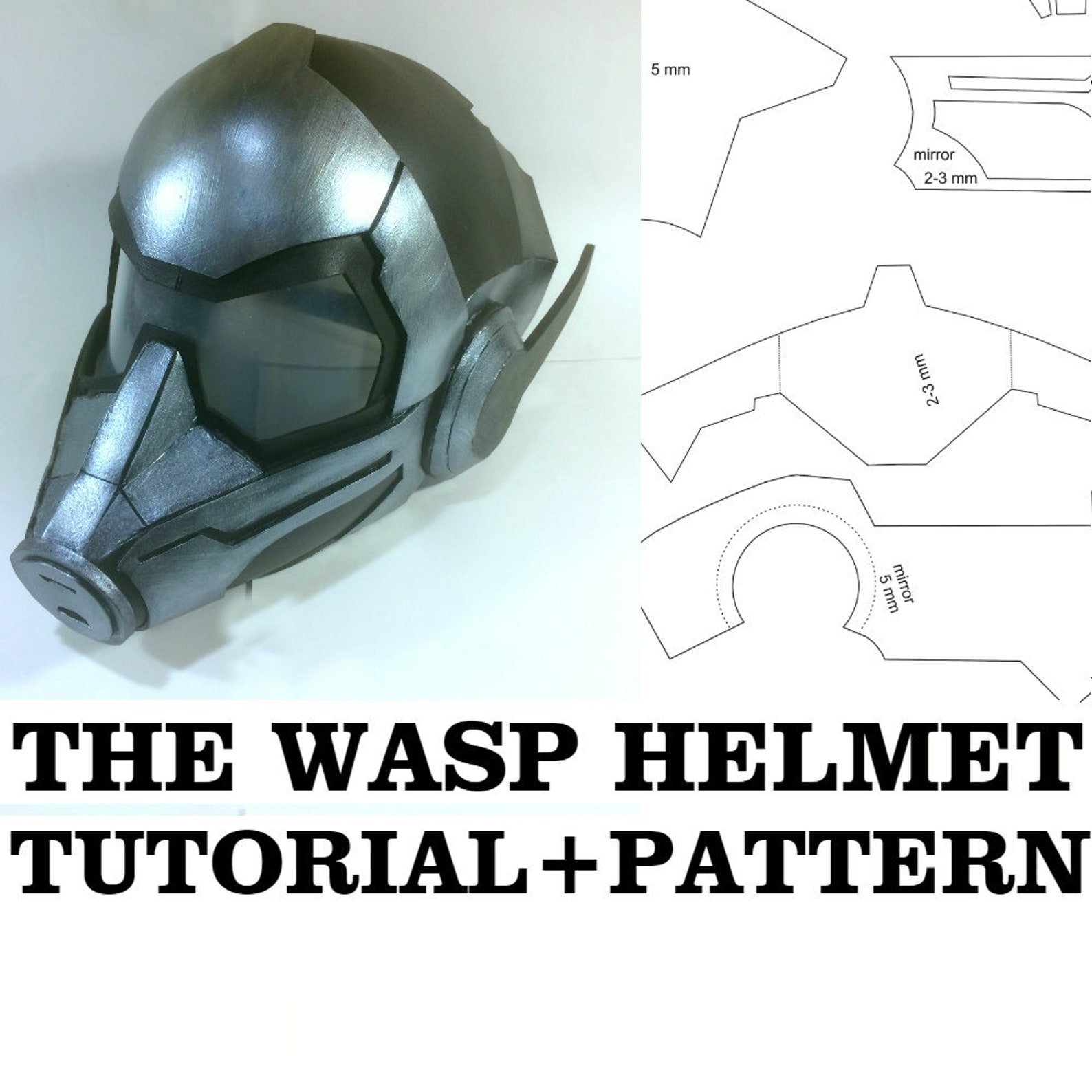 The Wasp Helmet Cosplay Pattern Printable Template Foam | Etsy