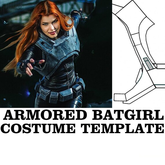 Batgirl Armor Template Cosplay Costume Female Armor DC BVS Etsy