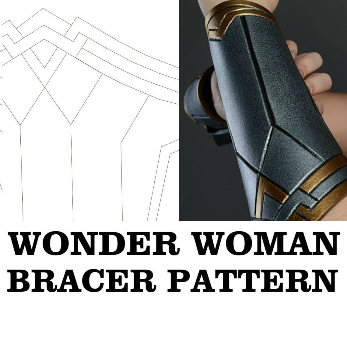 Wonder Woman Pattern Bracer Costume Cosplay Female Armor | Etsy