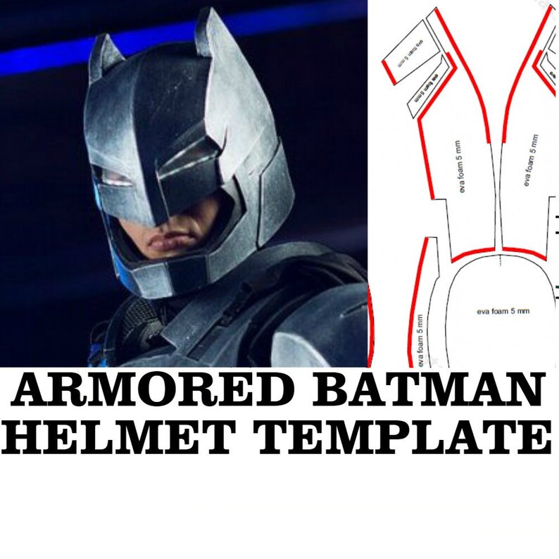 Armored Batman Helmet Printable Template Dawn justic Cosplay of Max 55% Challenge the lowest price OFF