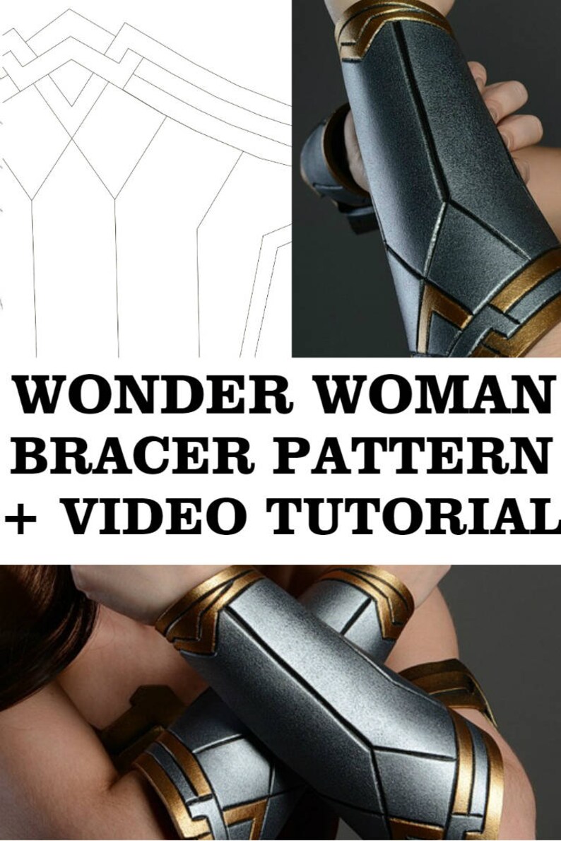 Wonder Woman Pattern Bracer Costume Cosplay Female Armor | Etsy