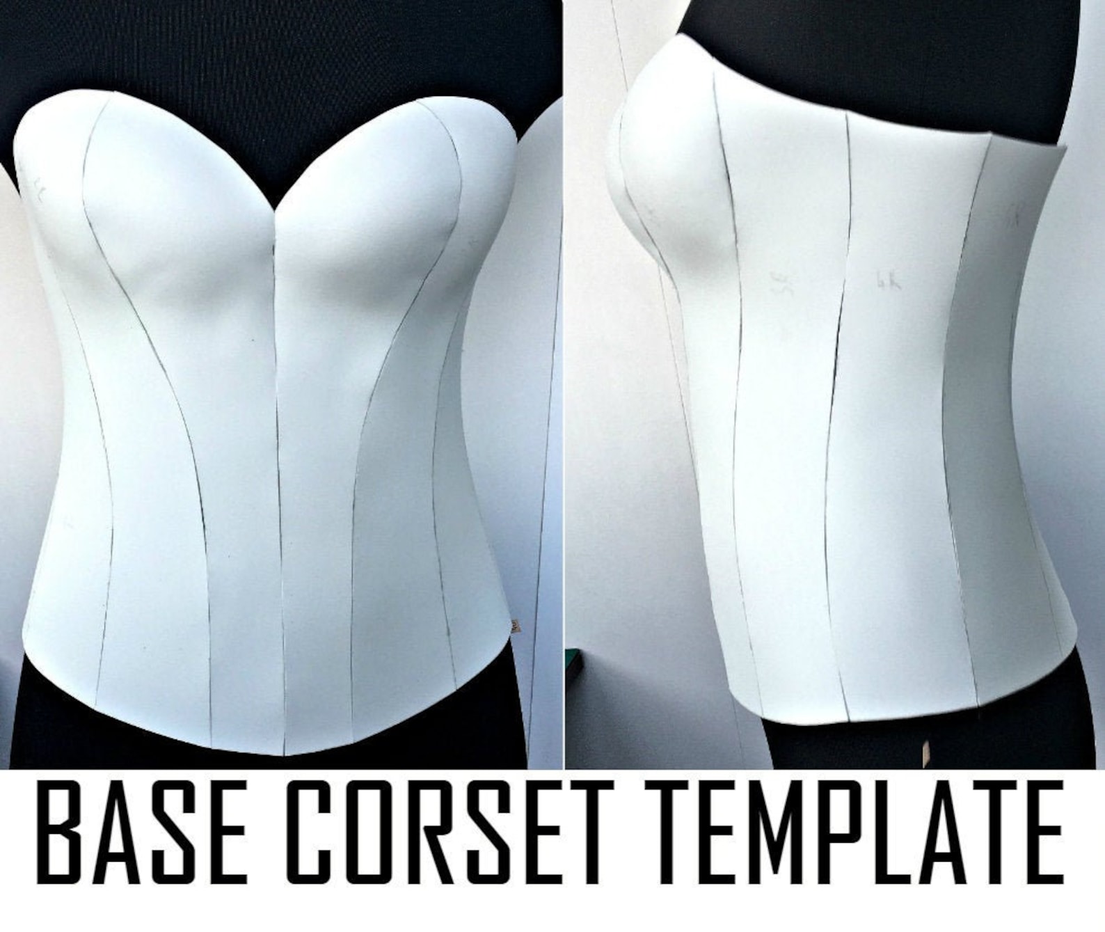 Basic Corset Breastplate template Pattern version 2 Cosplay | Etsy