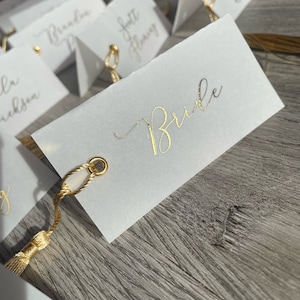 Vellum Place/ Name Cards with Tassel