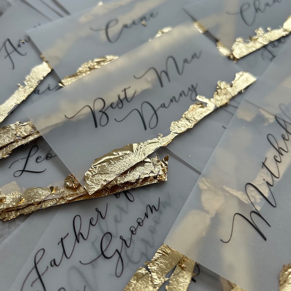 Vellum Place Cards Etsy