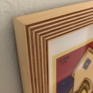 Baltic Birch Plywood Custom Picture Frame 8x10&quot; mid century modern