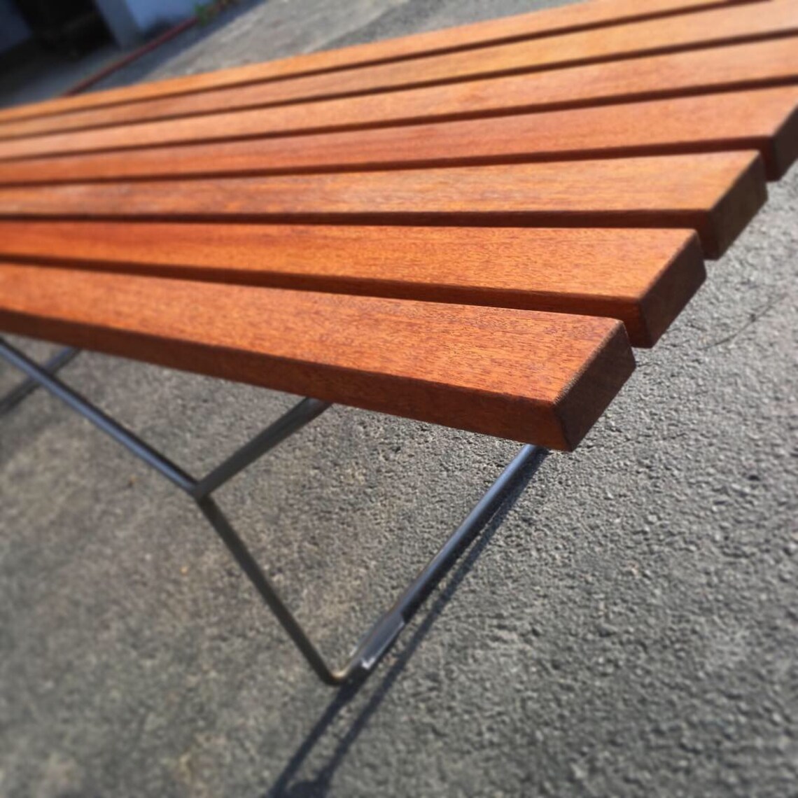 Handcrafted Mid Century Modern Bertoia Bench Etsy