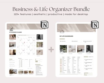 Business Planner Organizer Template Work Planner Entrepreneur Freelance Notion for Small Business Management Service Product Based Brand Hub