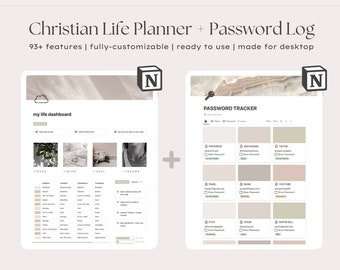 Notion Template Christian Prayer Journal, Meal Plan Fitness Workout, Budget Finance Planner, Agenda Habit Tracker Cleaning Schedule Planner