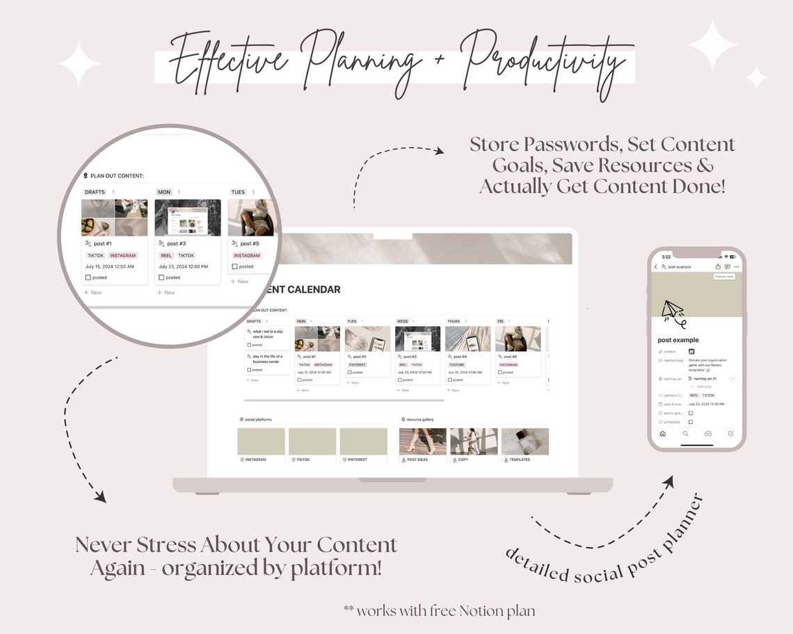 Schedule Program Post Content Planner Schedule Calendar Instagram Post Scheduler Social Media ...