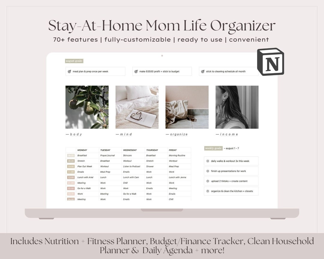 Stay at Home Mom Planners Homemaker Life Planner for Mom, Cleaning ...