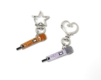 crystal microphone keychain / BTS Jimin edition / Swarovski crystal