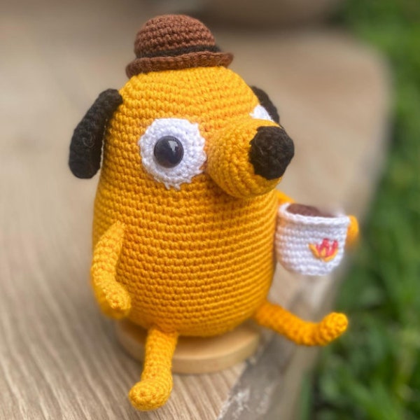 ESTO ESTÁ BIEN meme perro amigurumi muñeco de ganchillo