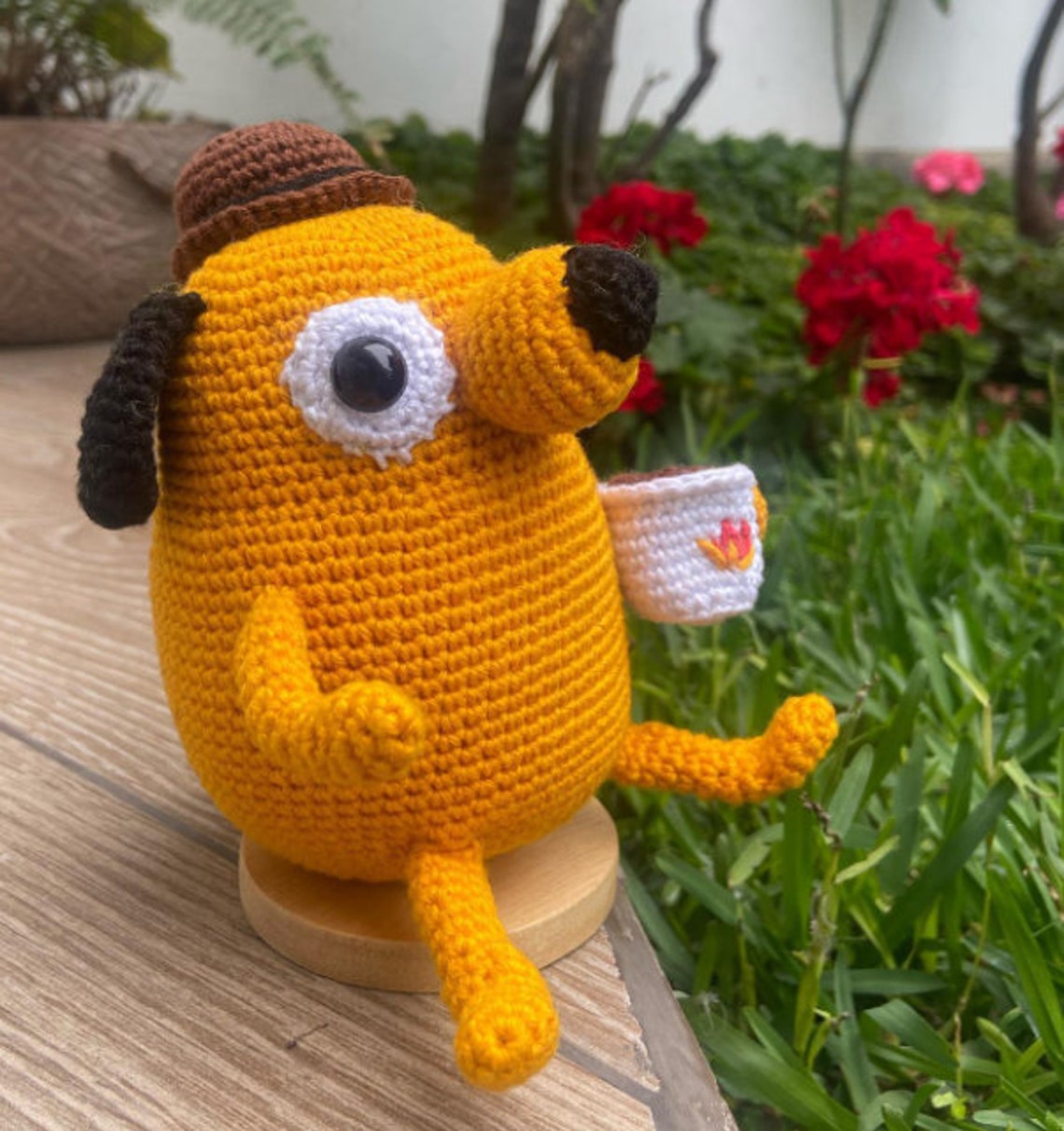 THIS IS FINE Meme Dog Amigurumi Crochet Doll Etsy