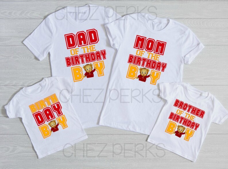 Daniel the Tiger Birthday T-Shirt or Bodysuit Daniel the Tiger 1st Birthday 2nd birthday personalized boy clothes birthday t shirt
