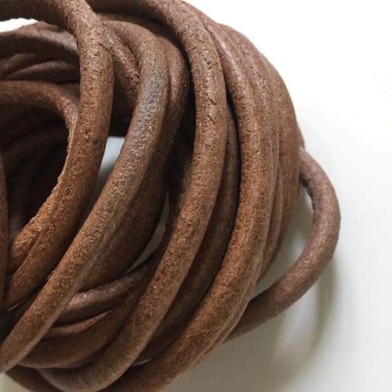 Real leather cod 5mm round leather cord genuine leather Etsy
