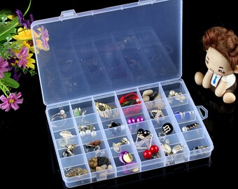 Storage Box, Storage Box With Lid, Craft Organizer, Storage Box System, Jump ring storage, Organizer Box, jewelry Tools Beads ,one pc,PEA19