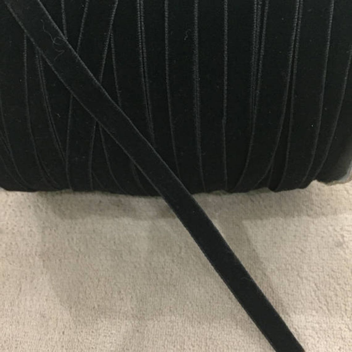 Black Velvet Cord, 10mm Velvet Cord, Jewelry Making Cord, Velvet