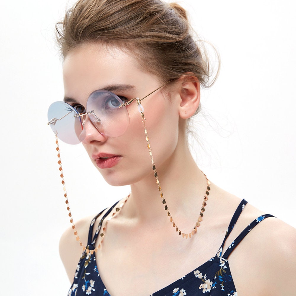 Vintage Style Eyeglass Chain, Gold Glasses Chain, Gold Sunglasses Chain ...