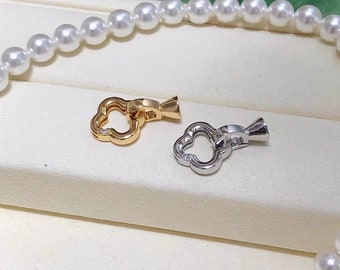 Fermoir de bracelet de perles, fermoir de collier, fermoir connecteur, accessoires de bijoux bricolage, fermoir bricolage, fermoir d'extrémité de collier, fermoir en argent sterling, fermoir perle
