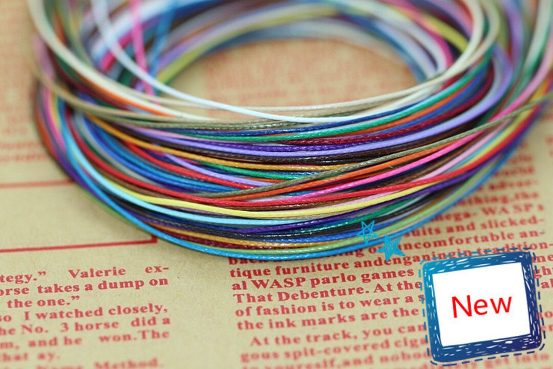 0.5mm Wax Cotton Cord, Leather Wire Cord , Waxed Cotton Cord, Waxed