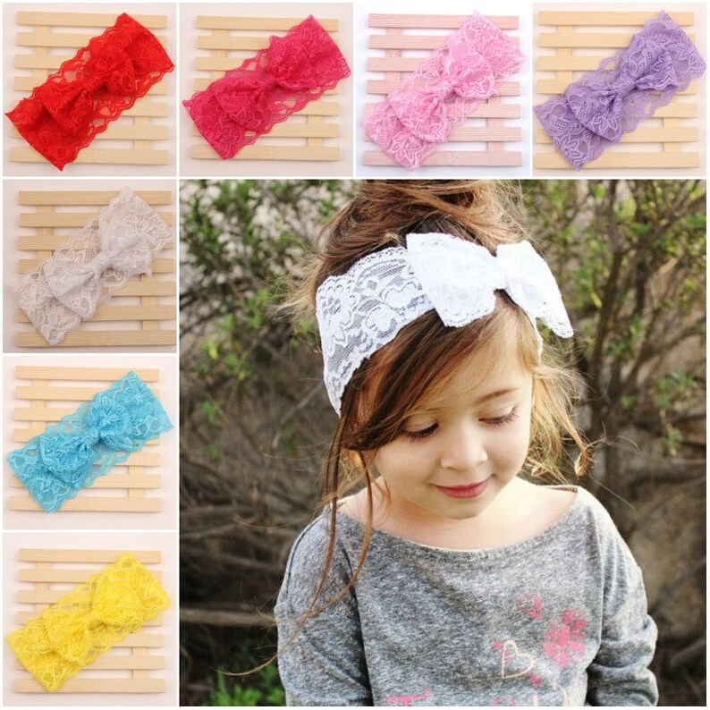 Baby lace headband Wholesale Stretch Lace Elastic Baby Etsy