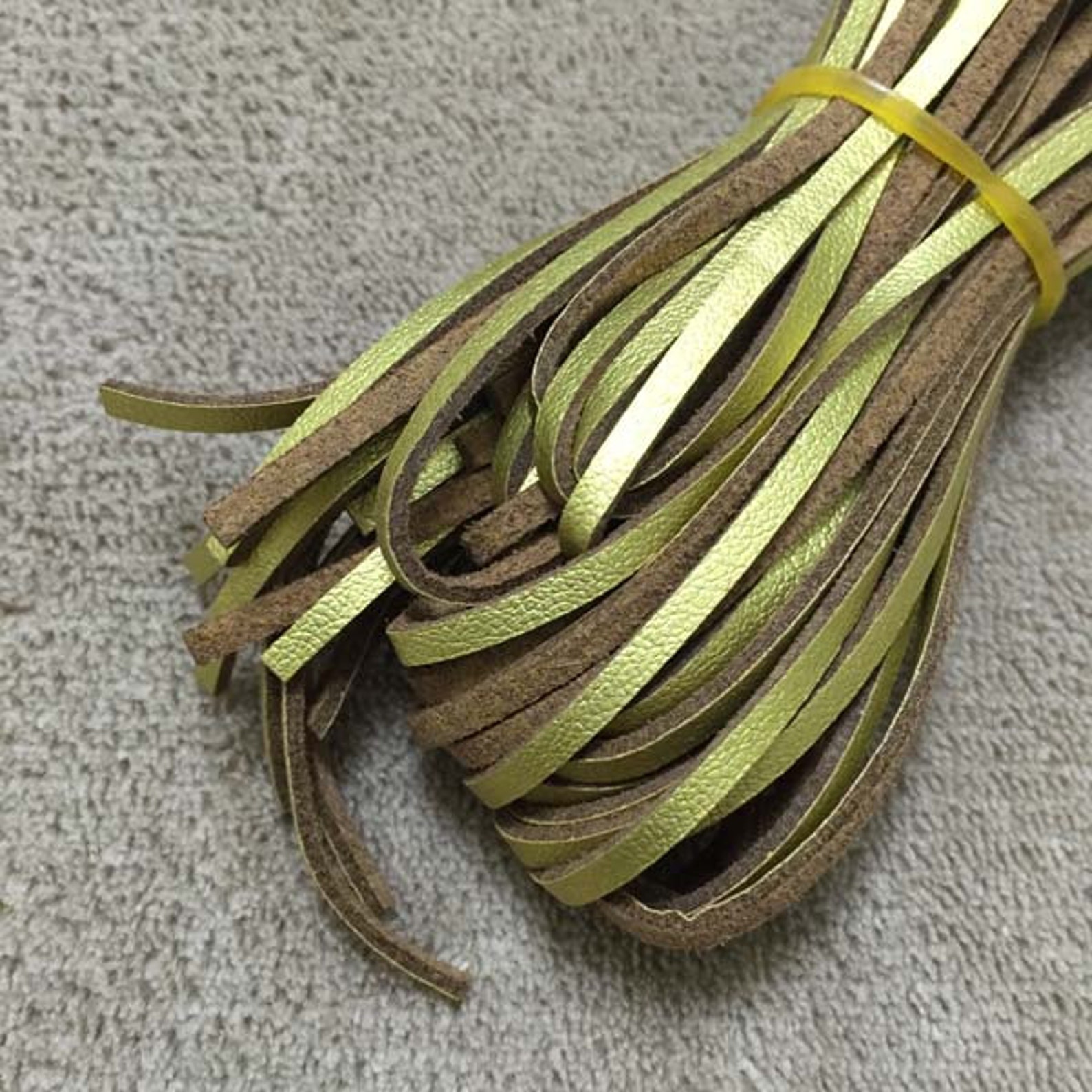 Faux Suede Cord, Jewelry Cord, Pu Leather Cord, 3mm Suede Cord, Gold Pu ...