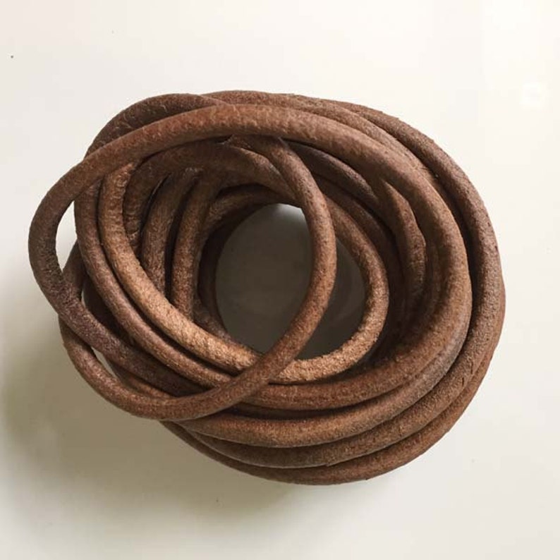 Real leather cod 5mm round leather cord genuine leather Etsy