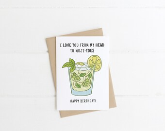 Mojito Birthday Card Etsy