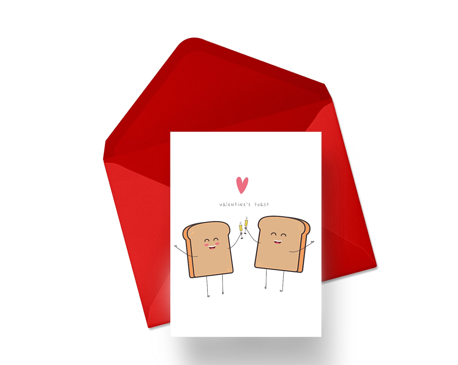 Valentines Card Toast Card Cute Card Funny Funny Card Etsy