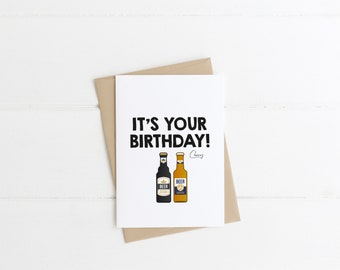 Beer Greetings Card, Happy Birthday, Beer Card, Beer Lover