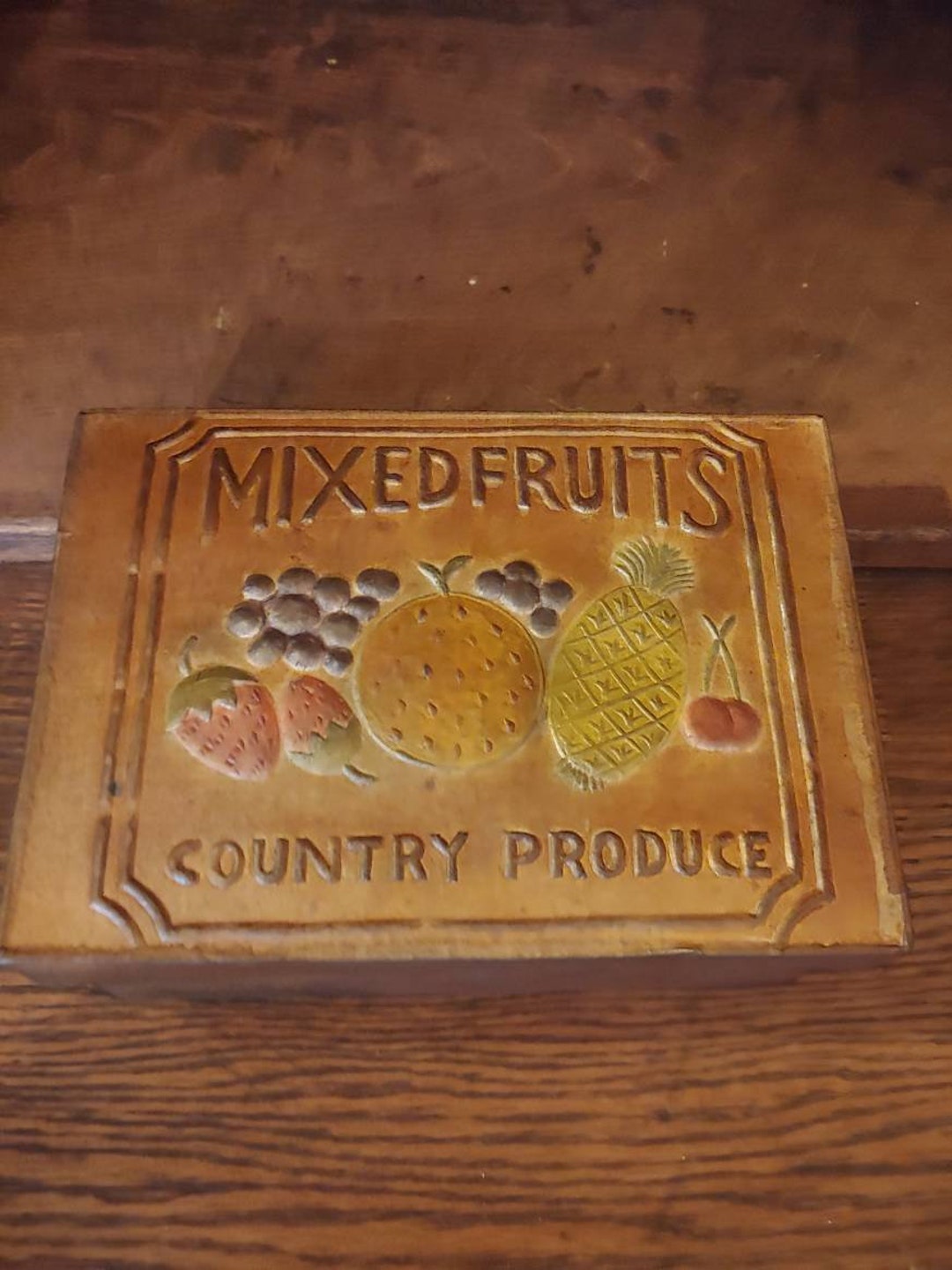 Rustic Fruit Box Primitive Hand Distressed Fruit Box - Etsy