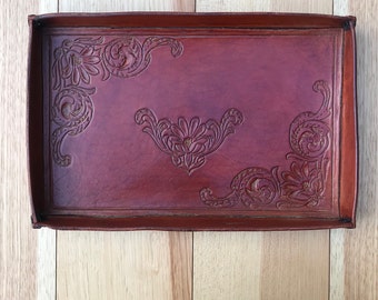 Decorative Leather Western Valet Tray