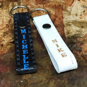 Personalized Leather Key Fob