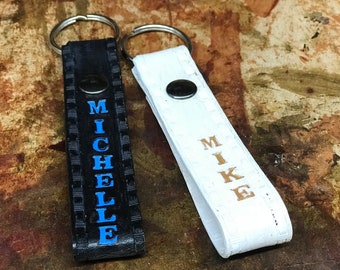 Personalized Leather Key Fob