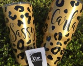 Leopard Print Tumbler Wine Glass