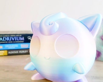 3D Printed Jigglypuff Planter - Pastel Pokémon Succulent Pot - Cute Anime-Inspired Home Decor - Unique Gift for Pokémon Fans