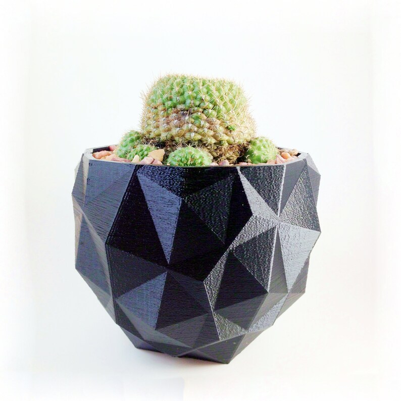 3D Printed Geometric Plant Pot. Modern Stylish Planter Decor Etsy
