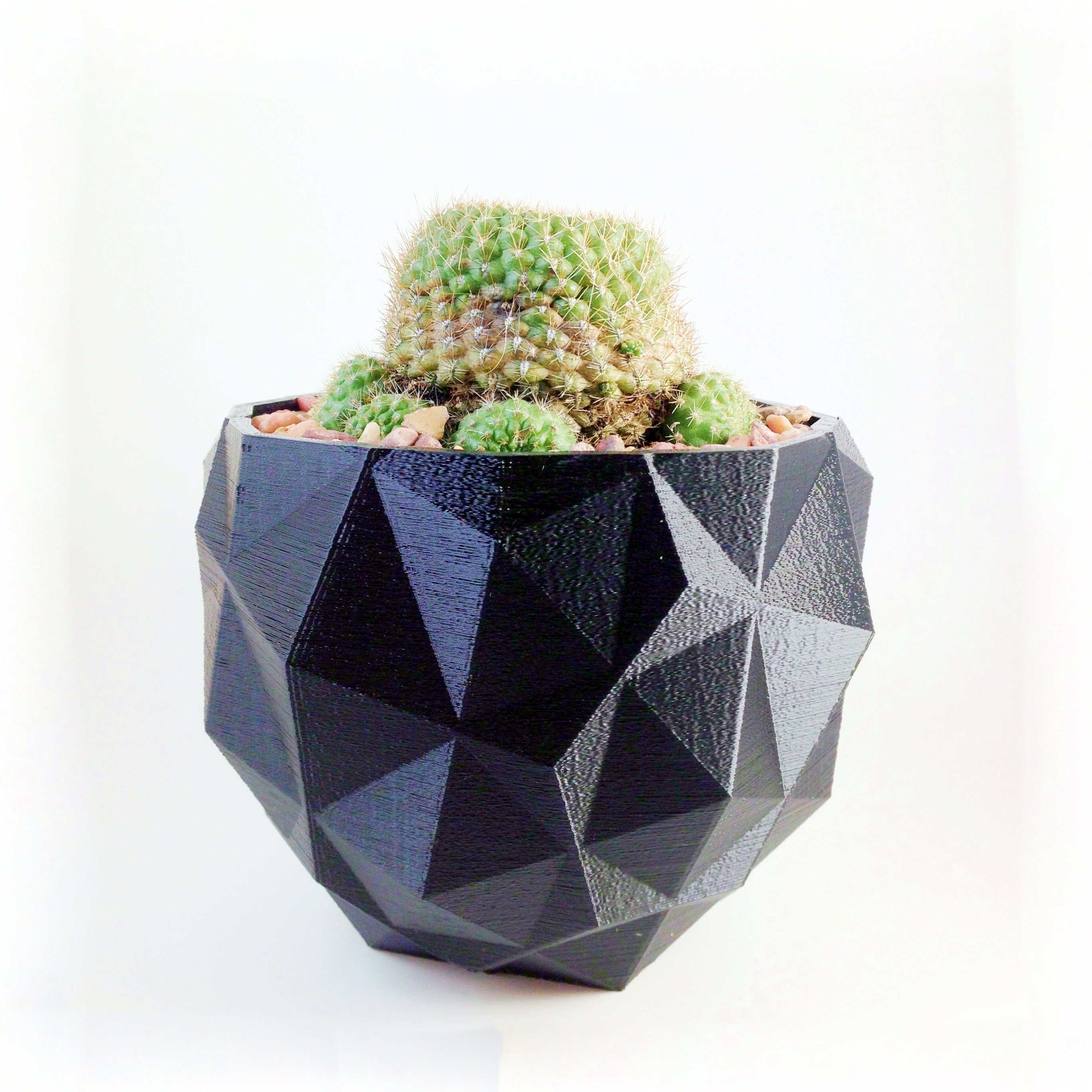3D Printed Geometric Plant Pot. Modern Stylish Planter Decor Great