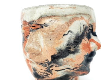 4-Sided Buddha Face Planter – Handmade Concrete Zen Pot for Succulents & Cacti