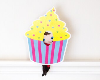 Birthday Elf, Elf Birthday, Elf Cupcake, Cupcake Elf, Santa's Elf Prop, Elf Printable, Christmas Elf Ideas, Holiday Elf Kit, Easy Elf Ideas