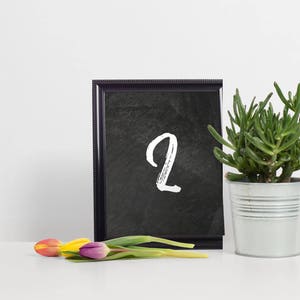 Chalkboard Table Numbers, Chalkboard Wedding Table Numbers, Table Numbers For Wedding, Table Number Cards, Printable Chalkboard Table Number