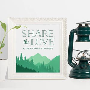 Berge Hashtag Zeichen, Berg Hashtag Hochzeit Zeichen, Berg Hochzeit Hashtag Zeichen, Sofort Download Hashtag Zeichen, teilen Sie die Liebe