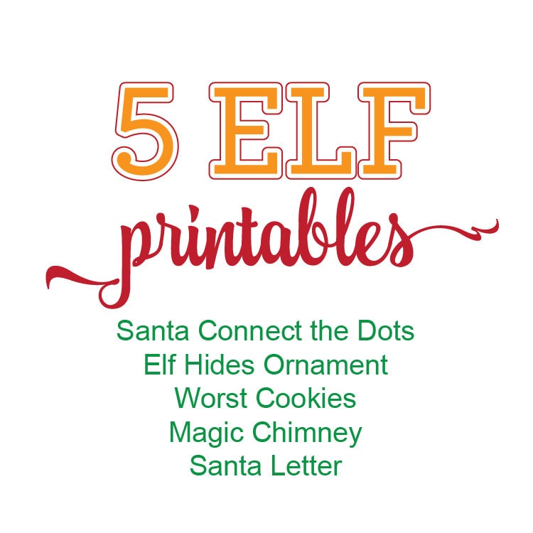 Elf Printable Bundle, Elf Printable Kit, Christmas Connect the Dots ...