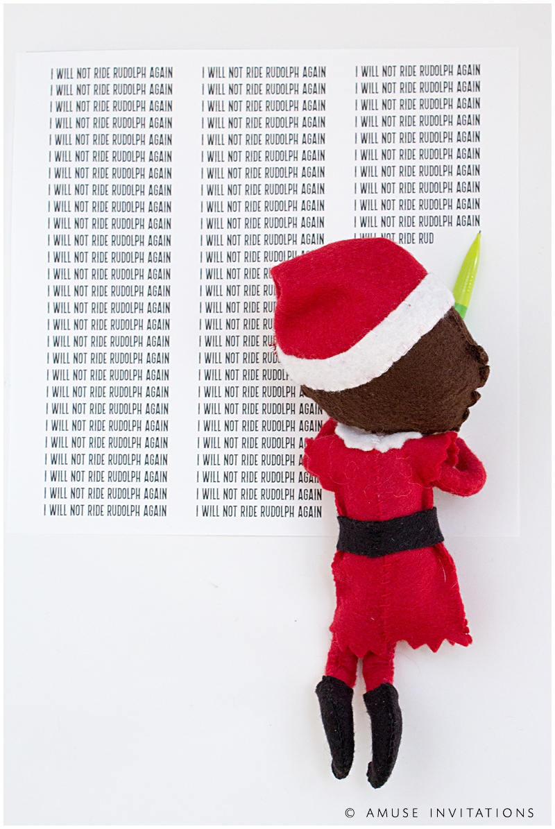 Naughty Elf, Naughty Elf Writes 100 Times, Christmas Elf Accessories ...